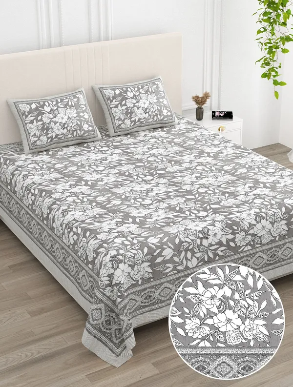 Grey_100%_Cotton_Luxury_Cotton_Double_BedDouble_BedsheetKing_Size_(108X108_Inches)