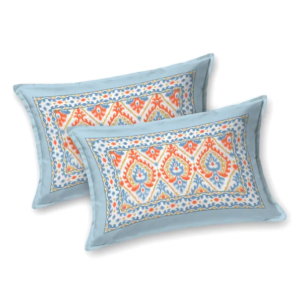 Blue_100%_Cotton_Ikat_Print_King_Size_Cotton_Double__BedsheetWith_Pillow_Covers_(108X108_Inches)