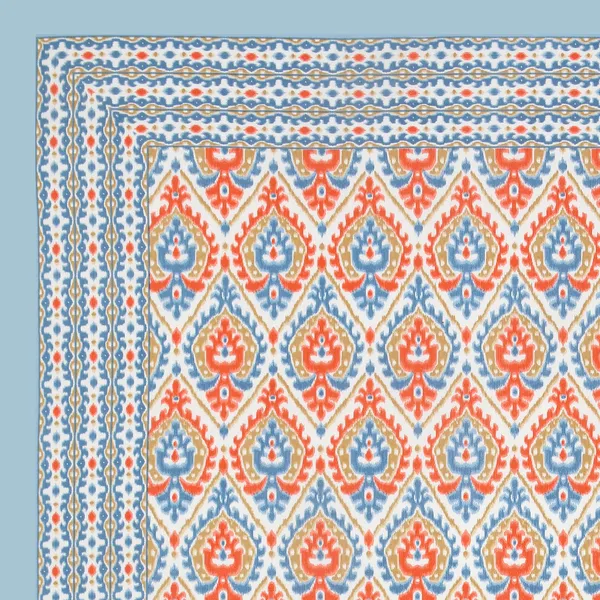 Blue_100%_Cotton_Ikat_Print_King_Size_Cotton_Double__BedsheetWith_Pillow_Covers_(108X108_Inches)
