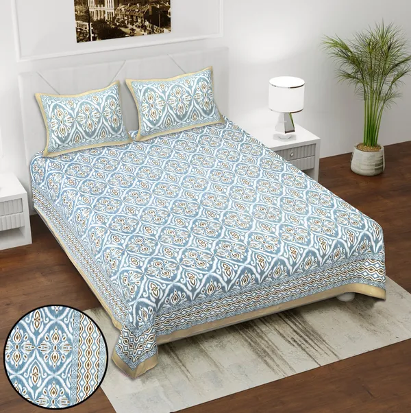 Grey_100%_Cotton_Luxury_Ikat_Print_King_Size_Cotton_Double__Bedsheet(108X108_Inches)