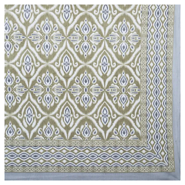 Golden_100%_Cotton_Designer_Ikat_Print_Cotton_Double__BedsheetKing_Size_With_Pillow_Covers_(108X108_Inches)