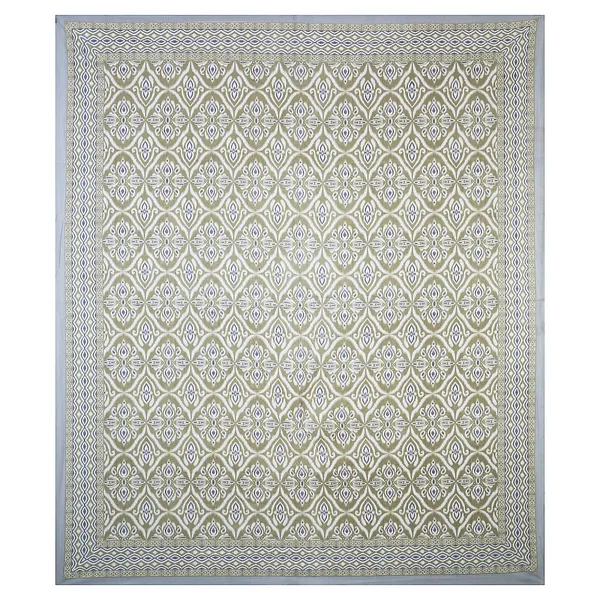 Golden_100%_Cotton_Designer_Ikat_Print_Cotton_Double__BedsheetKing_Size_With_Pillow_Covers_(108X108_Inches)