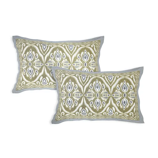 Golden_100%_Cotton_Designer_Ikat_Print_Cotton_Double__BedsheetKing_Size_With_Pillow_Covers_(108X108_Inches)