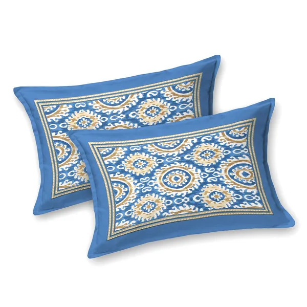 Blue_100%_Cotton_Ethnic_Ikat_Print_King_Size_Cotton_Double__BedsheetBlue_Color_(108X108_Inches)