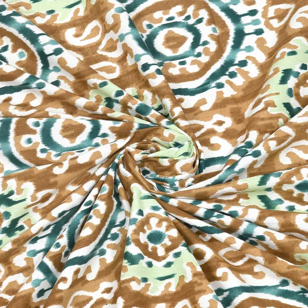 Brown_100%_Cotton_Handcrafted_Style_Ikat_Print_Cotton_Double_BedsheetKing_Size_(108X108_Inches)