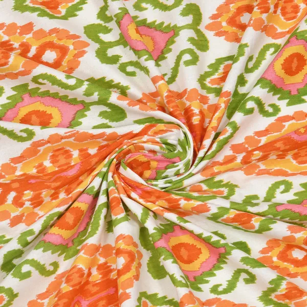 Orange_100%_Cotton_Classic_Ikat_Pattern_King_Size_Cotton_Double__BedsheetWith_Pillow_Covers_(108X108_Inches)