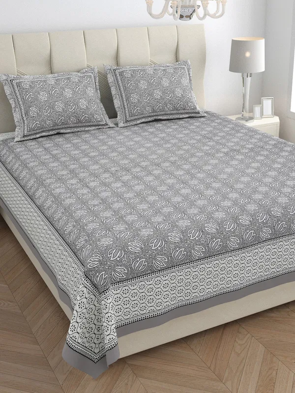 Grey_100%_Cotton_Designer_Printed_King_Size_Cotton_Double__Bedsheet_Grey_Color_(108X108_Inches)