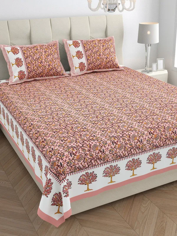 Pink_100%_Cotton_King_Size_Cotton_Double__Bedsheet_With_Pillow_Covers_(108X108_Inches)