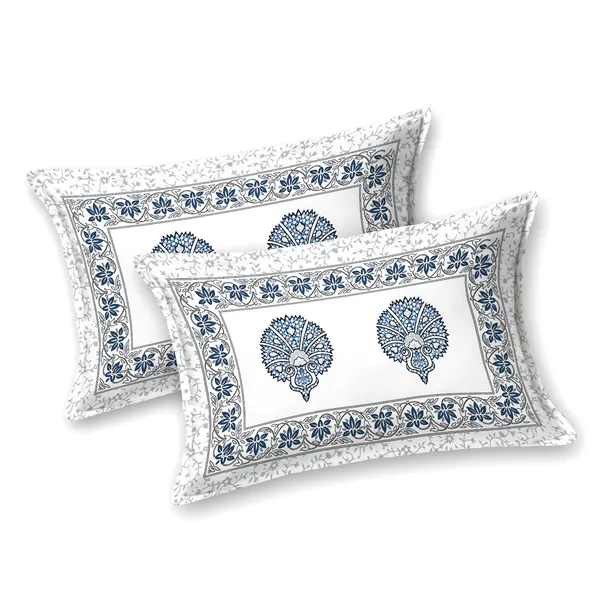 White_100%_Cotton_Elegant_Cotton_Double__Bedsheet_King_Size_With_Pillow_Covers_(108X108_Inches)