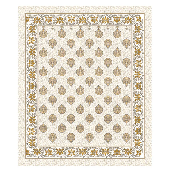 Brown_100%_Cotton_Peach_Jaipuri_Print_King_Size_Cotton_Double-Bedsheet_With_Pillow