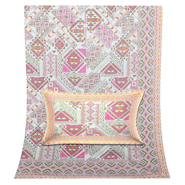 Grey_100%_Cotton_King_Size_Cotton_Double__BedsheetSet_With_Pillow_Covers_(108X108_Inches)