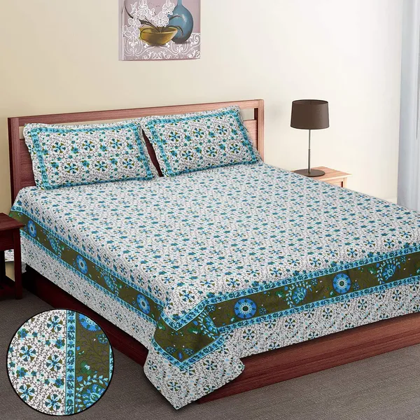 Blue_100%_Cotton_Jaipuri_Print_King_Size_Cotton_Double__Bedsheet(108X108_Inches)