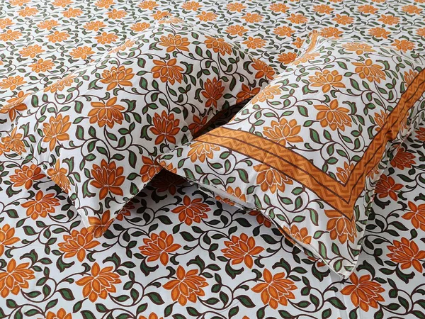 Orange_100%_Cotton_Elegant_Cotton_Double__Bedsheet_King_Size_With_Pillow_Covers_(108X108_Inches)