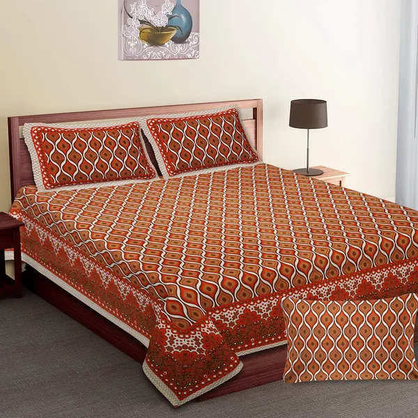 Red_100%_Cotton_King_Size_Cotton_Double__BedsheetSet_With_Pillow_Covers_(108X108_Inches)