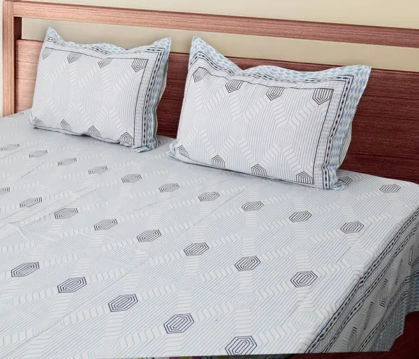 White_100%_Cotton_Jaipuri_Print_King_Size_Cotton_Double__Bedsheet(108X108_Inches)