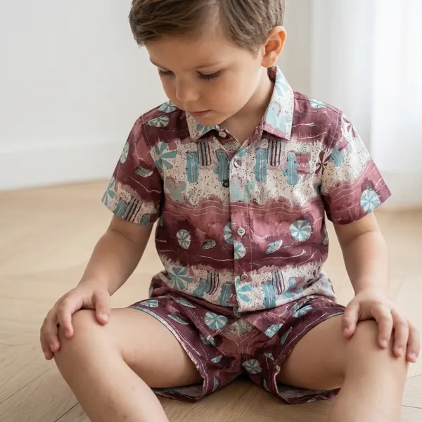 Multicolour_Imported_Premium_Quality_Stylish_Printed_Casual_Summer_Shirt_And_Shorts_Set_For_Boys