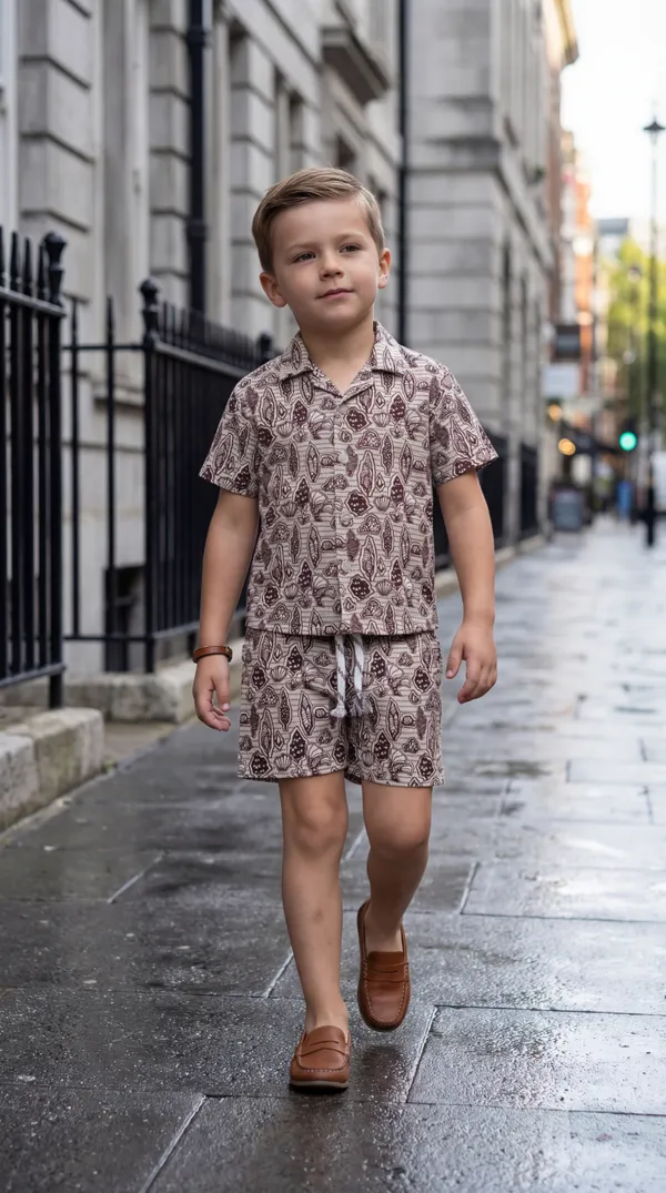 Multicolour_Imported_Premium_Quality_Stylish_Printed_Shirt_And_Shorts_Set_For_Boys