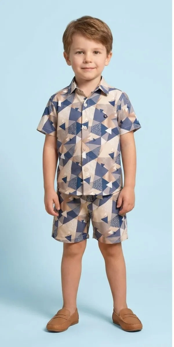 Multicolour_Imported_Premium_Quality_Stylish_Geometric_Print_Shirt_And_Shorts_Set_For_Boys