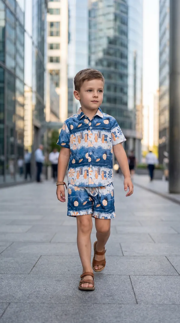 Multicolour_Imported_Premium_Quality_Stylish_Printed_Shirt_And_Shorts_Set_For_Boys