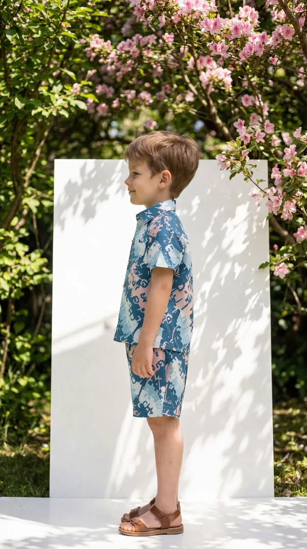 Multicolour_Imported_Premium_Quality_Stylish_Camouflage_Print_Shirt_And_Shorts_Set_For_Boys