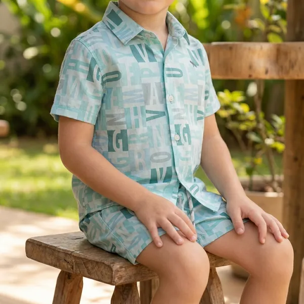 Multicolour_Imported_Premium_Quality_Stylish_Geometric_Print_Shirt_And_Shorts_Set_For_Boys