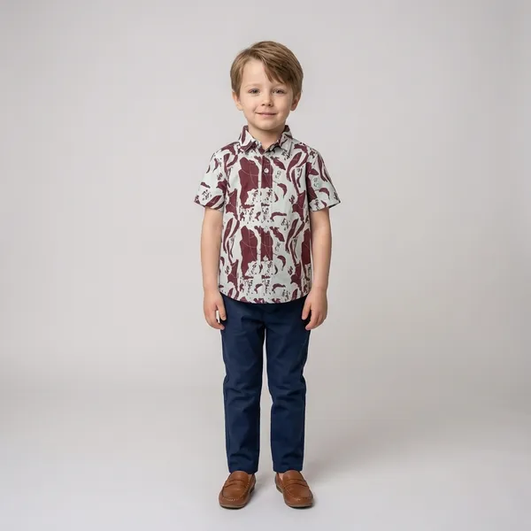 Multicolour_Imported_Premium_Quality_Stylish_Paisley_Print_Shirt_And_Shorts_Set_For_Boys