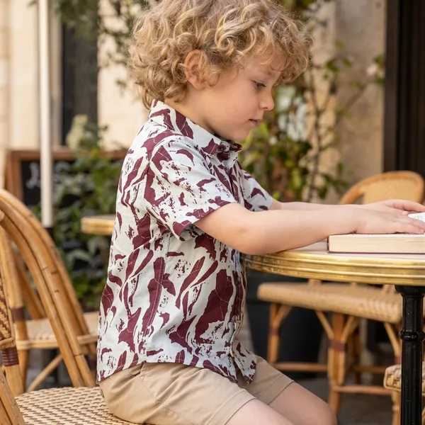 Multicolour_Imported_Premium_Quality_Stylish_Paisley_Print_Shirt_And_Shorts_Set_For_Boys