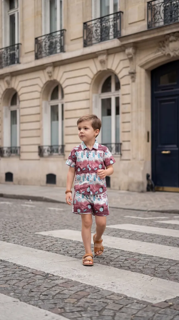 Multicolour_Imported_Premium_Quality_Stylish_Printed_Casual_Summer_Shirt_And_Shorts_Set_For_Boys