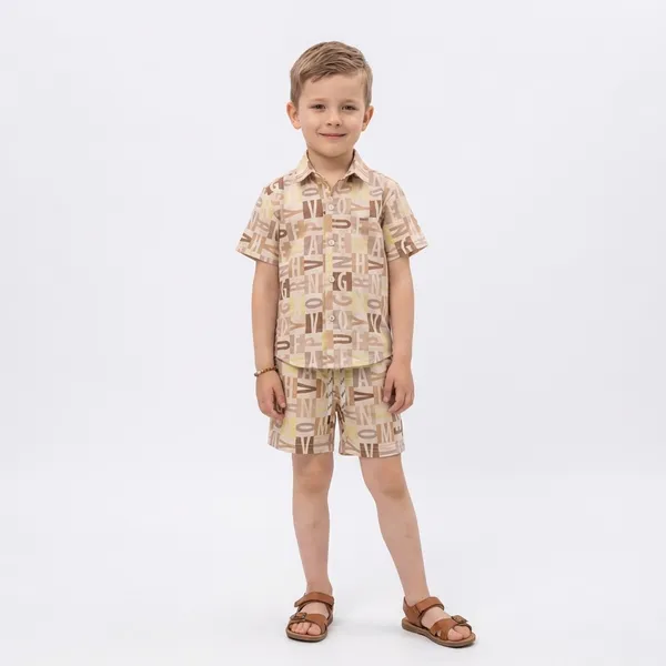 Multicolour_Imported_Premium_Quality_Stylish_Printed_Shirt_And_Shorts_Set_For_Boys