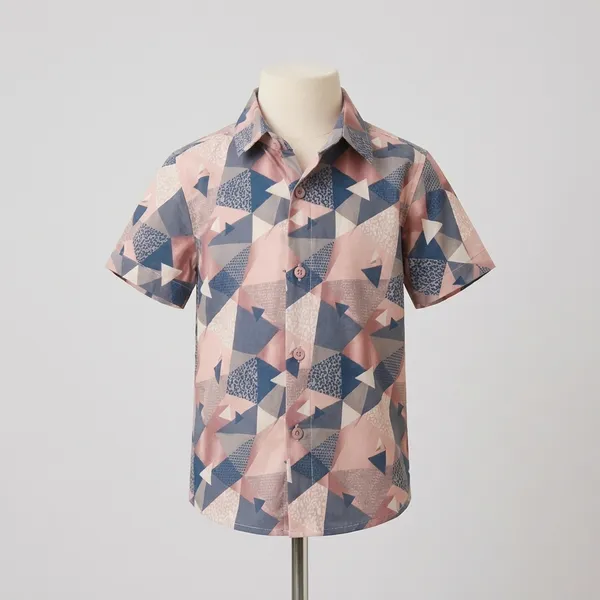 Multicolour_Imported_Premium_Quality_Stylish_Geometric_Print_Shirt_And_Shorts_Set_For_Boys