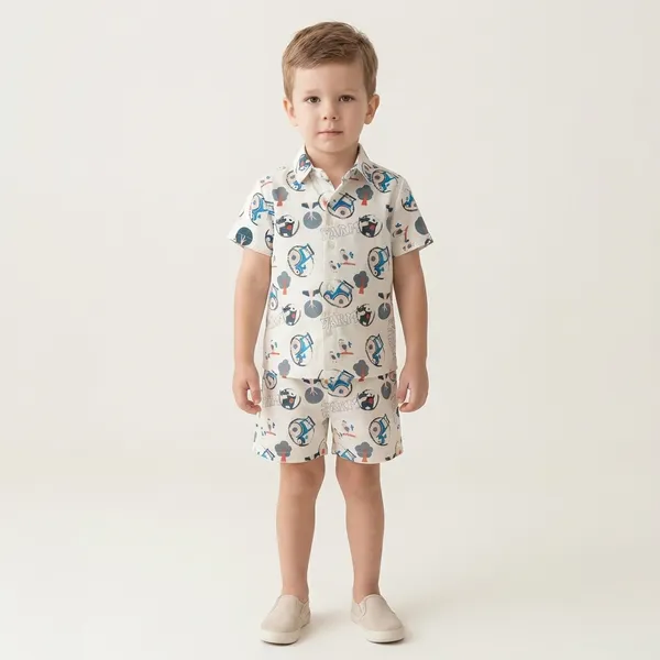 Multicolour_Imported_Premium_Quality_Stylish_Printed_Shirt_And_Shorts_Set_For_Boys