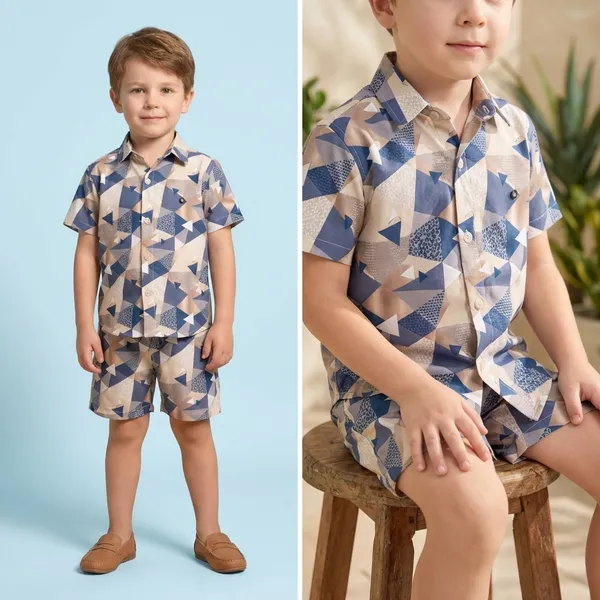 Multicolour_Imported_Premium_Quality_Stylish_Geometric_Print_Shirt_And_Shorts_Set_For_Boys