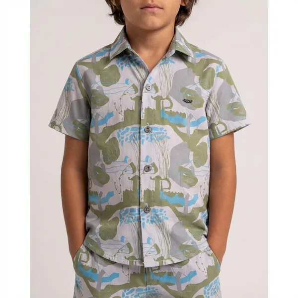 Multicolour_Imported_Premium_Quality_Stylish_Short_Sleeve_Safari_Print_Matching_Shirt_And_Shorts_Set_For_Boys