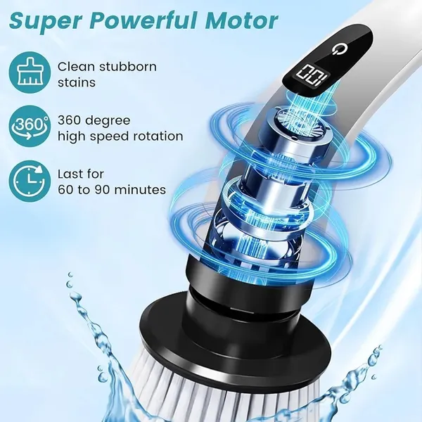 Spin_Scrubber_|_Powerful_350_Rpm_Cleaning_Brush_With_8_Replaceable_Heads_With_90_Mins_Work_Time_|_3_Adjustable_Sizes_&_2_Speeds_For_Floor_|_Tub_&_Tile_Cleaning(9_In_1_Scrubber