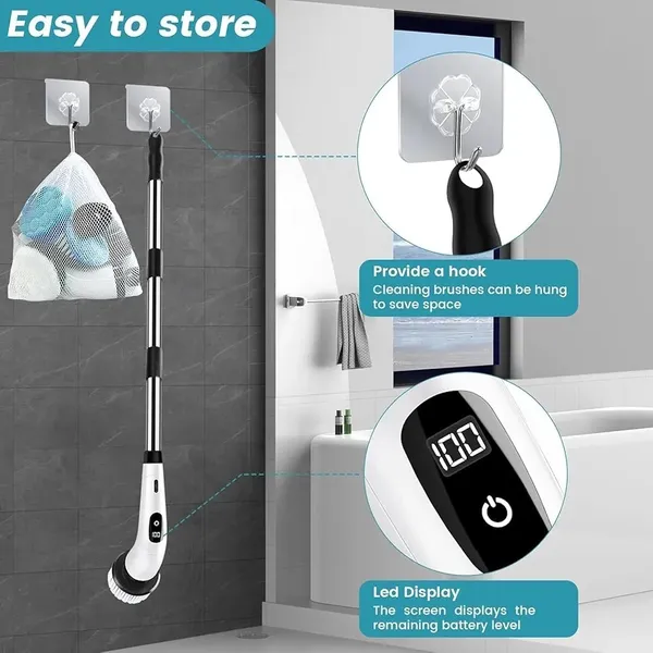 Spin_Scrubber_|_Powerful_350_Rpm_Cleaning_Brush_With_8_Replaceable_Heads_With_90_Mins_Work_Time_|_3_Adjustable_Sizes_&_2_Speeds_For_Floor_|_Tub_&_Tile_Cleaning(9_In_1_Scrubber