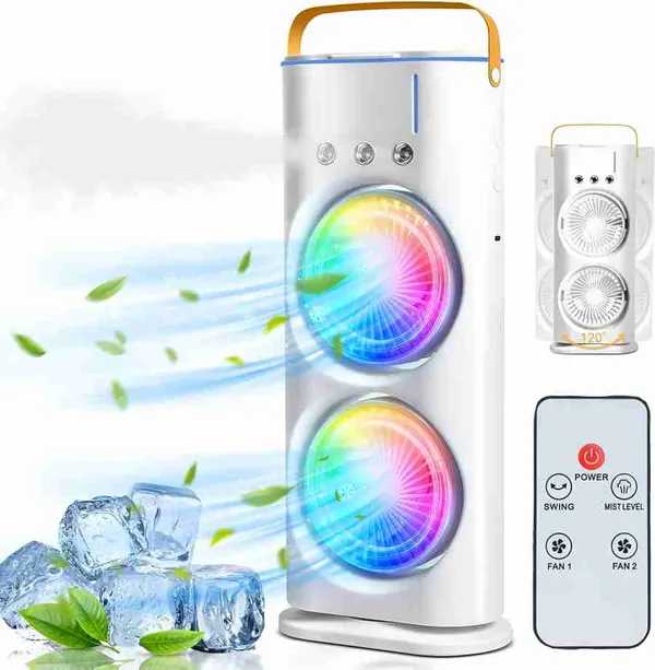 Portable_Doul_Fan_Rechargeable_Cooler_Cum_Ac