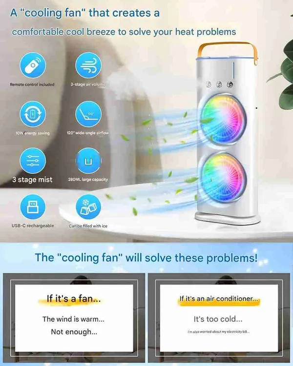Portable_Doul_Fan_Rechargeable_Cooler_Cum_Ac