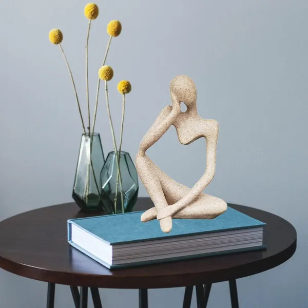 Human_Statue_Bookshelf_Decor_Ceramic_Thinker_Sandstone