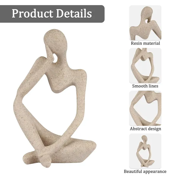 Human_Statue_Bookshelf_Decor_Ceramic_Thinker_Sandstone