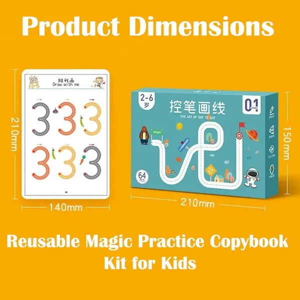 64_Pages_Magical_Tracing_Workbook_Set