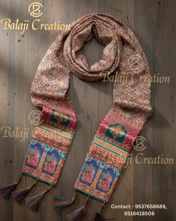 Premium_Wedding_Welcome_Dupatta_Guest_Recognition_Scarf_Swagat_Angvastram_For_Marriage_Events_And_Ceremonies_With_Elephant_And_Rajasthani_Motifs