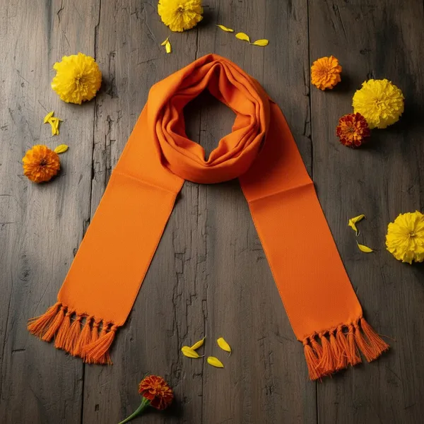 Premium_Bhagwa_Woolen_Scarf_Hindu_Religious_Saffron_Muffler_Warm_Angvastram_For_Pooja_Mandir_And_Spiritual_Occasions