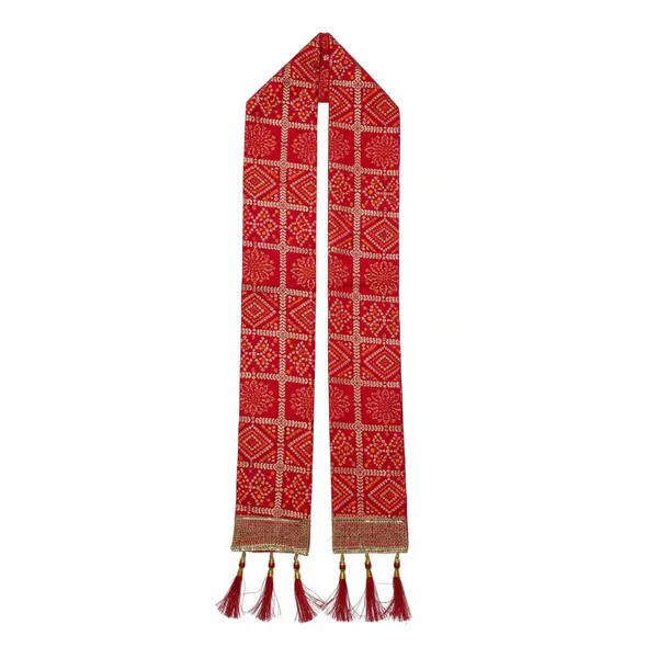 Traditional_Bandhani_Print_Wedding_Swagat_Dupatta_Premium_Guest_Scarf_Set