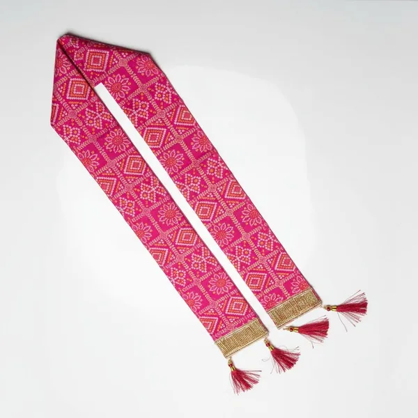 Traditional_Bandhani_Print_Wedding_Swagat_Dupatta_Premium_Guest_Scarf_Set