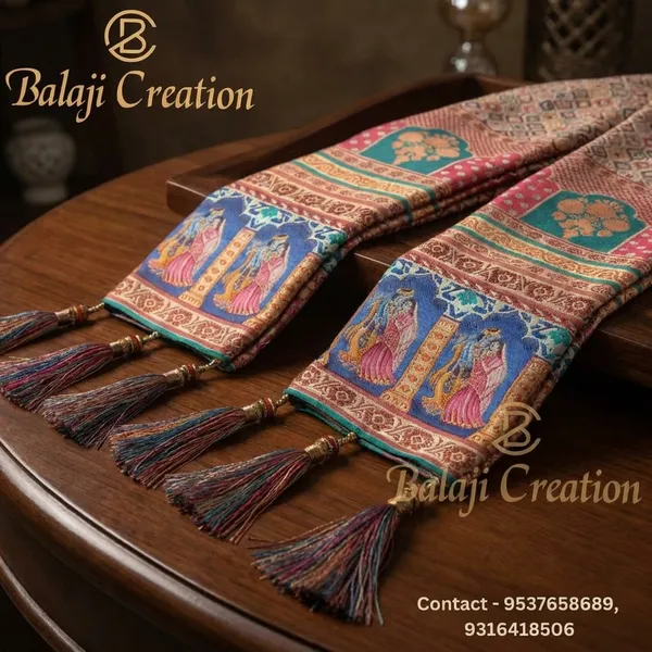 Premium_Wedding_Welcome_Dupatta_Guest_Recognition_Scarf_Swagat_Angvastram_For_Marriage_Events_And_Ceremonies_With_Elephant_And_Rajasthani_Motifs