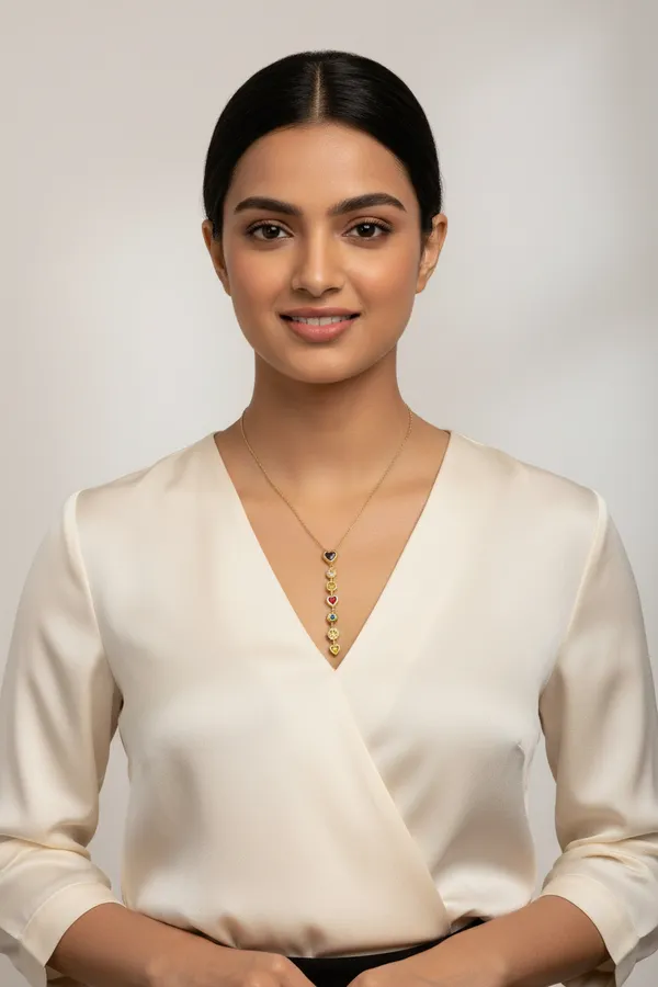 Gemstone_Heart_Honeycomb_Necklace