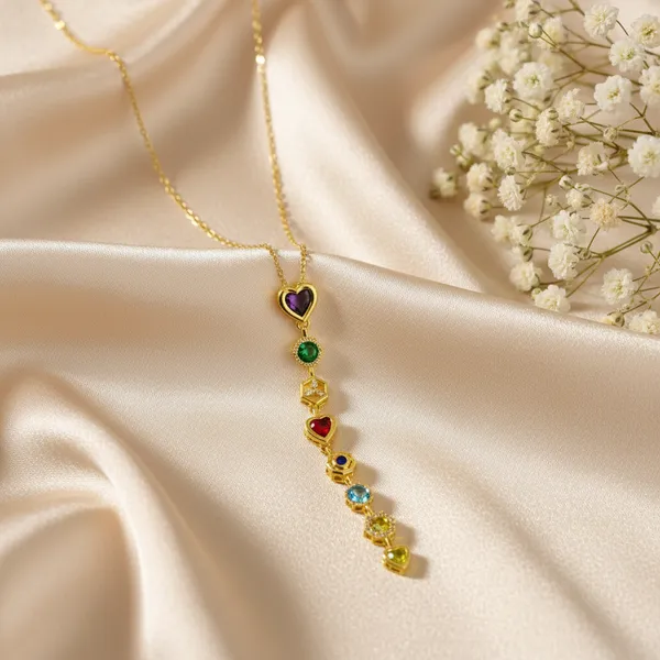 Gemstone_Heart_Honeycomb_Necklace