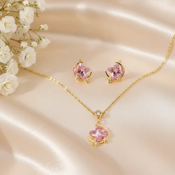 Pink_Star_Crescent_Moon_Set