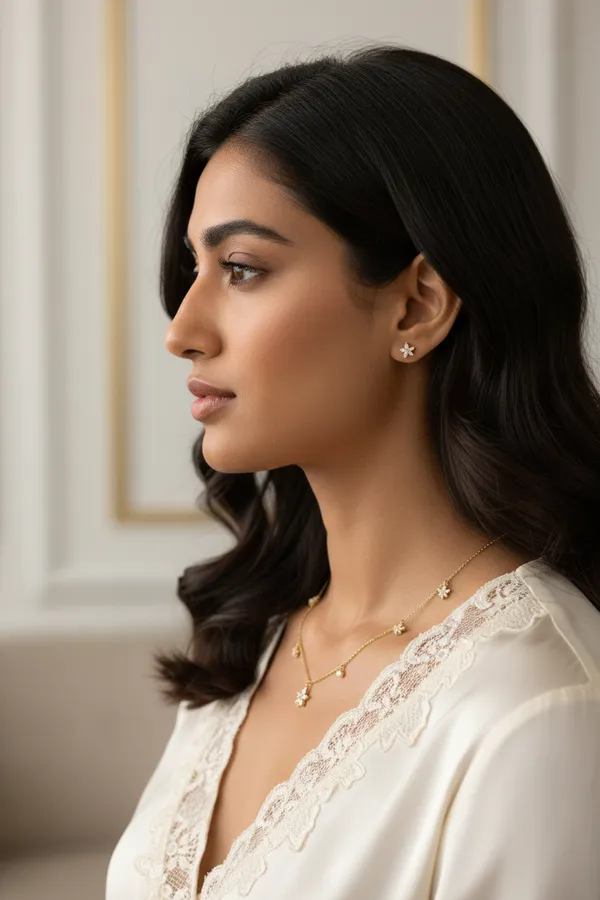 Leaf_Floral_Necklace_Set_Gold