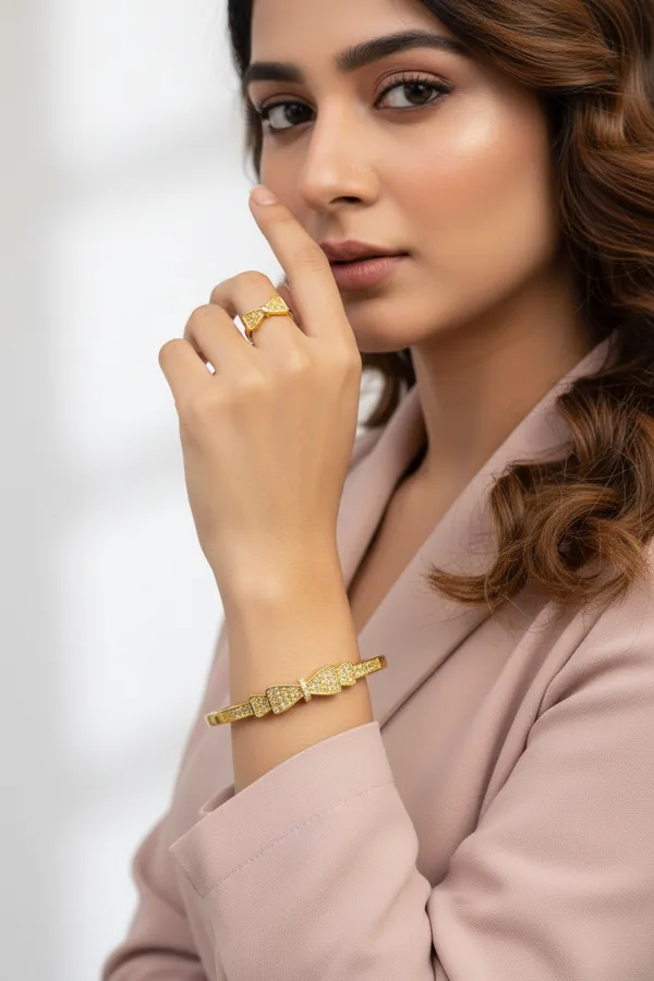Crystal_Bow_Bangle_Ring_Set